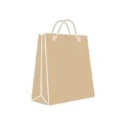 Una busta di carta marrone per lo shopping.