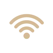 Icona astratta di segnale Wi-Fi su sfondo bianco.